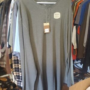 Sonoma Men's Long Sleeve Gray Henley Shirt